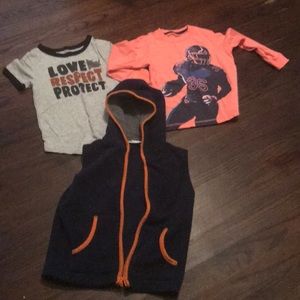 Bundle! 3T vest, 3T long sleeve + 4T short sleeve